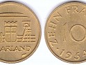 Saar Franc - 10 Franken - Germany - 1954 - Aluminum-Bronze - KM# 1 - 20 mm - 0